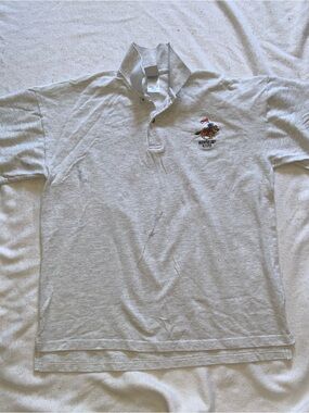 NYPD MOUNTED UNIT pique cotton polo shirt men’s XL nwot light gray w embroidery